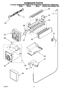 12 - Icemaker Parts, Optional Parts parts for Whirlpool Refrigerator GS6NBEXRT00 from AppliancePartsPros.com