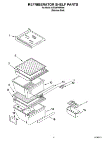 03 - Refrigerator Shelf Parts parts for Whirlpool Refrigerator 5VES3FHGRS00 from AppliancePartsPros.com