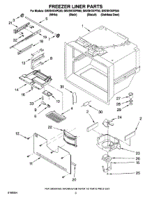 02 - Freezer Liner Parts parts for Whirlpool Refrigerator GB2SHDXPS00 from AppliancePartsPros.com