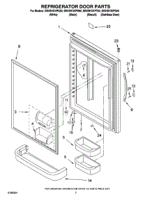 05 - Refrigerator Door Parts parts for Whirlpool Refrigerator GB2SHDXPS00 from AppliancePartsPros.com