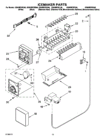 12 - Icemaker Parts, Optional Parts parts for Whirlpool Refrigerator GS6NBEXRL00 from AppliancePartsPros.com