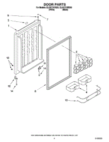 04 - Door Parts parts for Whirlpool Refrigerator EL03CCXRQ00 from AppliancePartsPros.com
