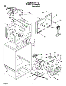 02 - Liner Parts parts for Whirlpool Refrigerator GT2SHKXMS02 from AppliancePartsPros.com