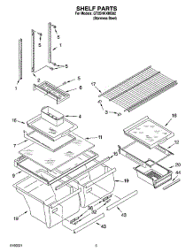03 - Shelf Parts parts for Whirlpool Refrigerator GT2SHKXMS02 from AppliancePartsPros.com