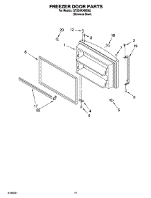 06 - Freezer Door Parts parts for Whirlpool Refrigerator GT2SHKXMS02 from AppliancePartsPros.com