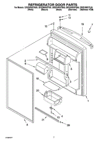 04 - Refrigerator Door Parts parts for Whirlpool Refrigerator GR2SHWXPT00 from AppliancePartsPros.com
