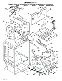02 - Liner Parts parts for Whirlpool Refrigerator GR2SHWXPL00 from AppliancePartsPros.com