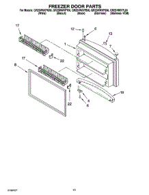 07 - Freezer Door Parts parts for Whirlpool Refrigerator GR2SHWXPQ00 from AppliancePartsPros.com