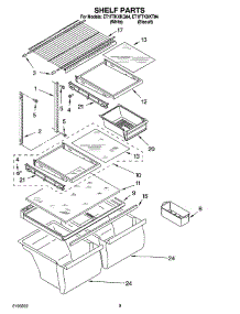 05 - Shelf Parts, Optional Parts parts for Whirlpool Refrigerator ET1FTKXKQ04 from AppliancePartsPros.com