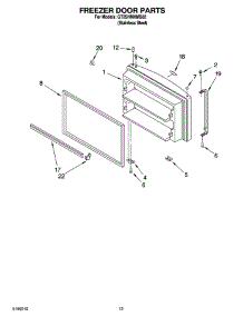 07 - Freezer Door Parts parts for Whirlpool Refrigerator GT2SHMXMS02 from AppliancePartsPros.com