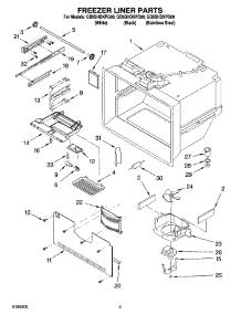 02 - Freezer Liner Parts parts for Whirlpool Refrigerator GB9SHDXPB00 from AppliancePartsPros.com