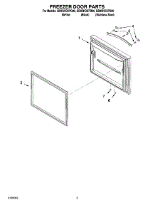03 - Freezer Door Parts parts for Whirlpool Refrigerator GB9SHDXPB00 from AppliancePartsPros.com