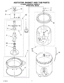 03 - Agitator, Basket And Tub parts for Whirlpool Washer LSQ9500LT0 from AppliancePartsPros.com