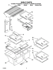 05 - Shelf Parts, Optional Parts parts for Whirlpool Refrigerator ET1LFKXKS04 from AppliancePartsPros.com