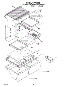 05 - Shelf Parts, Optional Parts parts for Whirlpool Refrigerator ET1FTEXMT02 from AppliancePartsPros.com