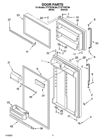 02 - Door Parts parts for Whirlpool Refrigerator ET1FTKXKT04 from AppliancePartsPros.com