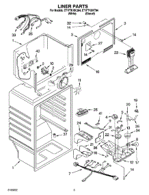 03 - Liner Parts parts for Whirlpool Refrigerator ET1FTKXKT04 from AppliancePartsPros.com