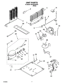 04 - Unit Parts parts for Whirlpool Refrigerator 5ET2WVKRQ00 from AppliancePartsPros.com