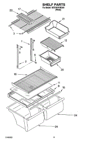 05 - Shelf Parts, Optional Parts parts for Whirlpool Refrigerator 5ET2WVKRQ00 from AppliancePartsPros.com