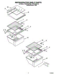 03 - Refrigerator Shelf Parts parts for Whirlpool Refrigerator 7ED2GTQXPL00 from AppliancePartsPros.com