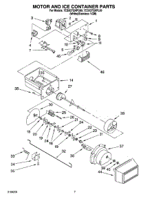 05 - Motor And Ice Container Parts parts for Whirlpool Refrigerator 7ED2GTQXPL00 from AppliancePartsPros.com
