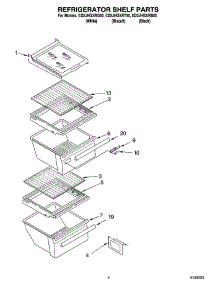 03 - Refrigerator Shelf Parts parts for Whirlpool Refrigerator ED2JHGXRB00 from AppliancePartsPros.com