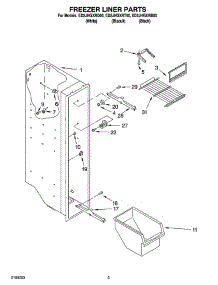 04 - Freezer Liner Parts parts for Whirlpool Refrigerator ED2JHGXRB00 from AppliancePartsPros.com