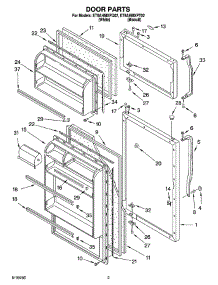 02 - Door Parts parts for Whirlpool Refrigerator ET8AHMXPQ02 from AppliancePartsPros.com