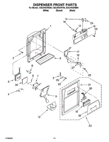 08 - Dispenser Front Parts parts for Whirlpool Refrigerator ED2JHGXRT00 from AppliancePartsPros.com