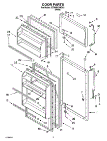 02 - Door Parts parts for Whirlpool Refrigerator ET8WWKXKQ03 from AppliancePartsPros.com