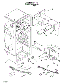 03 - Liner Parts parts for Whirlpool Refrigerator ET8WWKXKQ03 from AppliancePartsPros.com