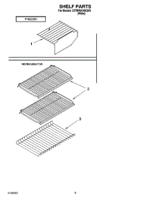05 - Shelf Parts, Optional Parts parts for Whirlpool Refrigerator ET8WWKXKQ03 from AppliancePartsPros.com
