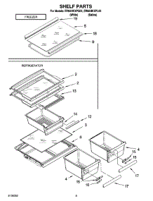 05 - Shelf Parts, Optional Parts parts for Whirlpool Refrigerator ER8AHKXPQ03 from AppliancePartsPros.com