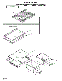 05 - Shelf Parts, Optional Parts parts for Whirlpool Refrigerator ER8GHKXMT03 from AppliancePartsPros.com