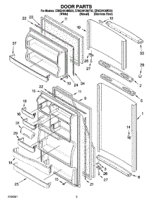 02 - Door Parts parts for Whirlpool Refrigerator ER8GHKXMQ03 from AppliancePartsPros.com
