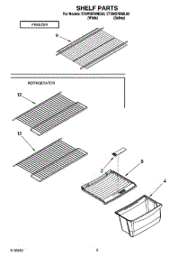 05 - Shelf Parts, Optional Parts parts for Whirlpool Refrigerator ET0WSRXMQ03 from AppliancePartsPros.com