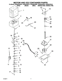 05 - Motor And Ice Container Parts parts for Whirlpool Refrigerator GS5SHAXNQ01 from AppliancePartsPros.com