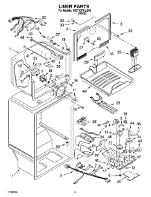 02 - Liner Parts parts for Whirlpool Refrigerator 5VET1DTKLQ03 from AppliancePartsPros.com