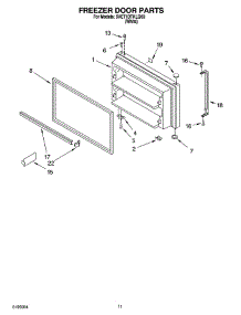 06 - Freezer Door Parts, Optional Parts parts for Whirlpool Refrigerator 5VET1DTKLQ03 from AppliancePartsPros.com