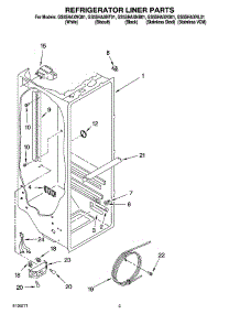 02 - Refrigerator Liner Parts parts for Whirlpool Refrigerator GS5SHAXNS01 from AppliancePartsPros.com