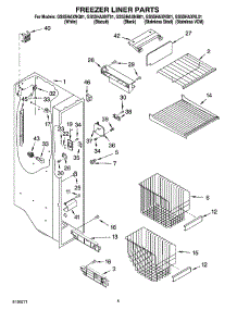 04 - Freezer Liner Parts parts for Whirlpool Refrigerator GS5SHAXNS01 from AppliancePartsPros.com