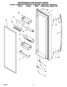 06 - Refrigerator Door Parts parts for Whirlpool Refrigerator GS5SHAXNS01 from AppliancePartsPros.com