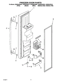 07 - Freezer Door Parts parts for Whirlpool Refrigerator GS5SHAXNB01 from AppliancePartsPros.com