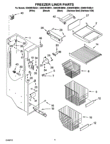 04 - Freezer Liner Parts parts for Whirlpool Refrigerator GS6SHEXMS01 from AppliancePartsPros.com