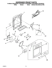 08 - Dispenser Front Parts parts for Whirlpool Refrigerator GS2SHAXNL01 from AppliancePartsPros.com