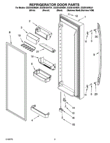 06 - Refrigerator Door Parts parts for Whirlpool Refrigerator GS2SHAXNB01 from AppliancePartsPros.com
