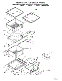 03 - Refrigerator Shelf Parts parts for Whirlpool Refrigerator GC3SHEXNT01 from AppliancePartsPros.com