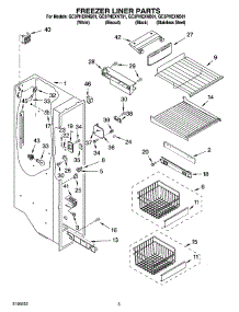 04 - Freezer Liner Parts parts for Whirlpool Refrigerator GC3PHEXNS01 from AppliancePartsPros.com