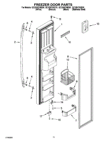07 - Freezer Door Parts parts for Whirlpool Refrigerator GC3SHEXNB01 from AppliancePartsPros.com