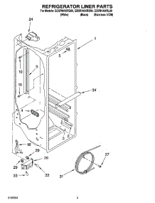 02 - Refrigerator Liner Parts parts for Whirlpool Refrigerator GD5RHAXRB00 from AppliancePartsPros.com